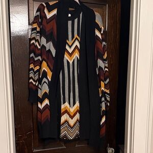 Missoni for Target Multicolor Zigzag Cardigan and mini dress.